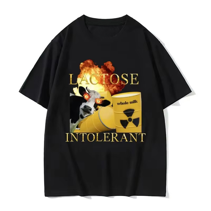 CODLactose ที่มองไม่เห็นตลก Meme กราฟิก T เสื้อผู้ชายผู้หญิง Harajuku Retro อารมณ์ขัน T เสื้อผู้หญิง