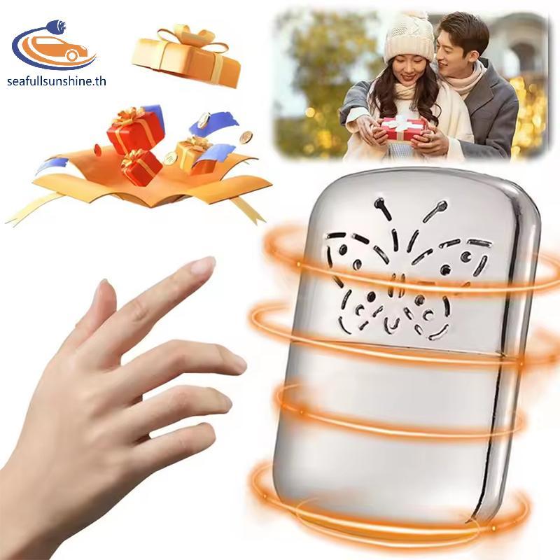 Seaf> Catalytic Hand Warmer โลหะนํากลับมาใช้ใหม่อุ่นแบบพกพา Liquid การใช้อุ่น Vintage Hand Warmer Po
