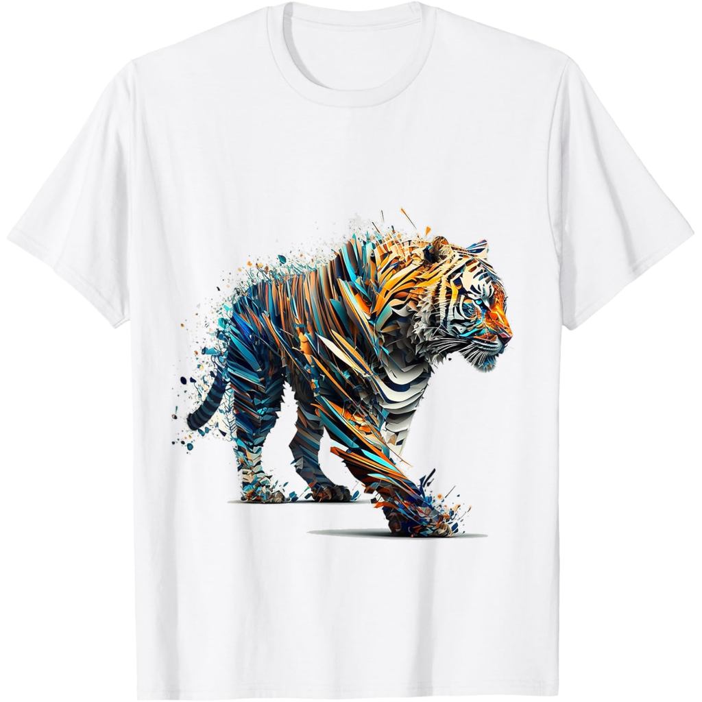 Tiger art colourful tiger motif animal tiger T-Shirt