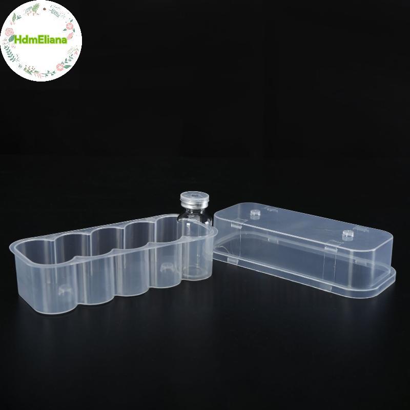 HdmEliana 4/10 ชิ้น Staable พลาสติก Microtube กล่องเก็บ 3ML 2/4/6/24-Slot Vial Storage Case Clear ตู