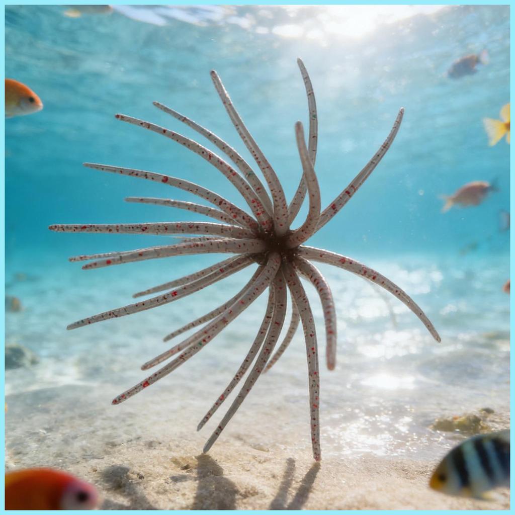 Floating Sea Urchin นุ่ม 6 ชิ้น Soft SwimLure Sea Urchin ลูกเต๋าสําหรับน้ําจืดน้ําเค็ม Perch Mandeen