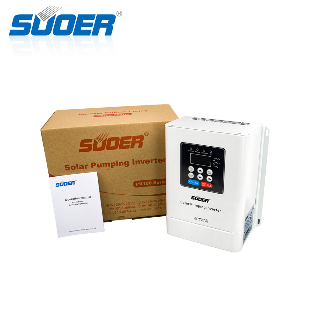 Suoer high efficiency 220V 2200w 2.2KW 3HP single-phase water pumping 2.2kw solar pump inverter ซูเอ