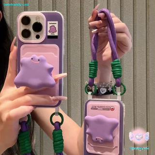 ส่งของเร็ว เคสสำหรับไอโฟน17 ลายไฮโซน่ารัก เคสช่องใส่การ์ดสายข้อมือ For iPhone17 16 11 12 13PROMAX 14 15PLUS 7/8 SE2 XSXR
