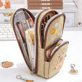 กล่องดินสอ ถุงดินสอ pencil case ความจุสูง กันน้ำ คาปิบารา รูปแบบการ์ตูน
