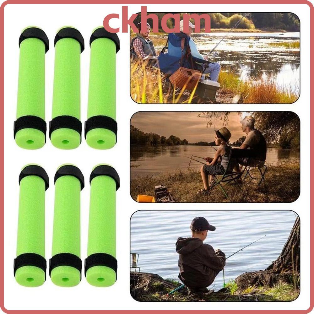 CKHAM Fishing Poles Floaties, Foam With Straps Fishing rod sponge coverRod Floats, Rod Floaties ป้อง