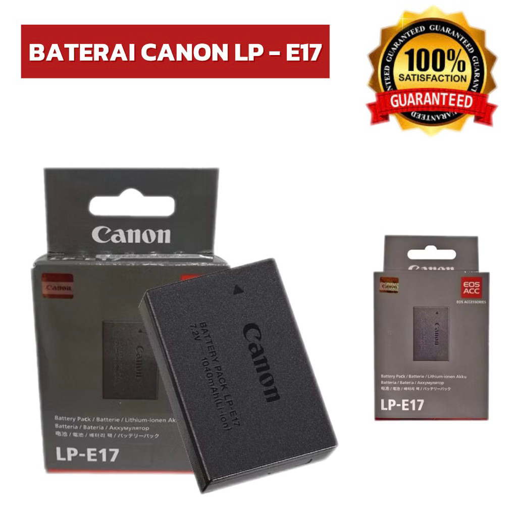 Baterai Canon Lp-E17  GRID O  Battery EOS M3 M5 M6 77D 200D 250d 750D 760D 800D 8000D 9000d 77d