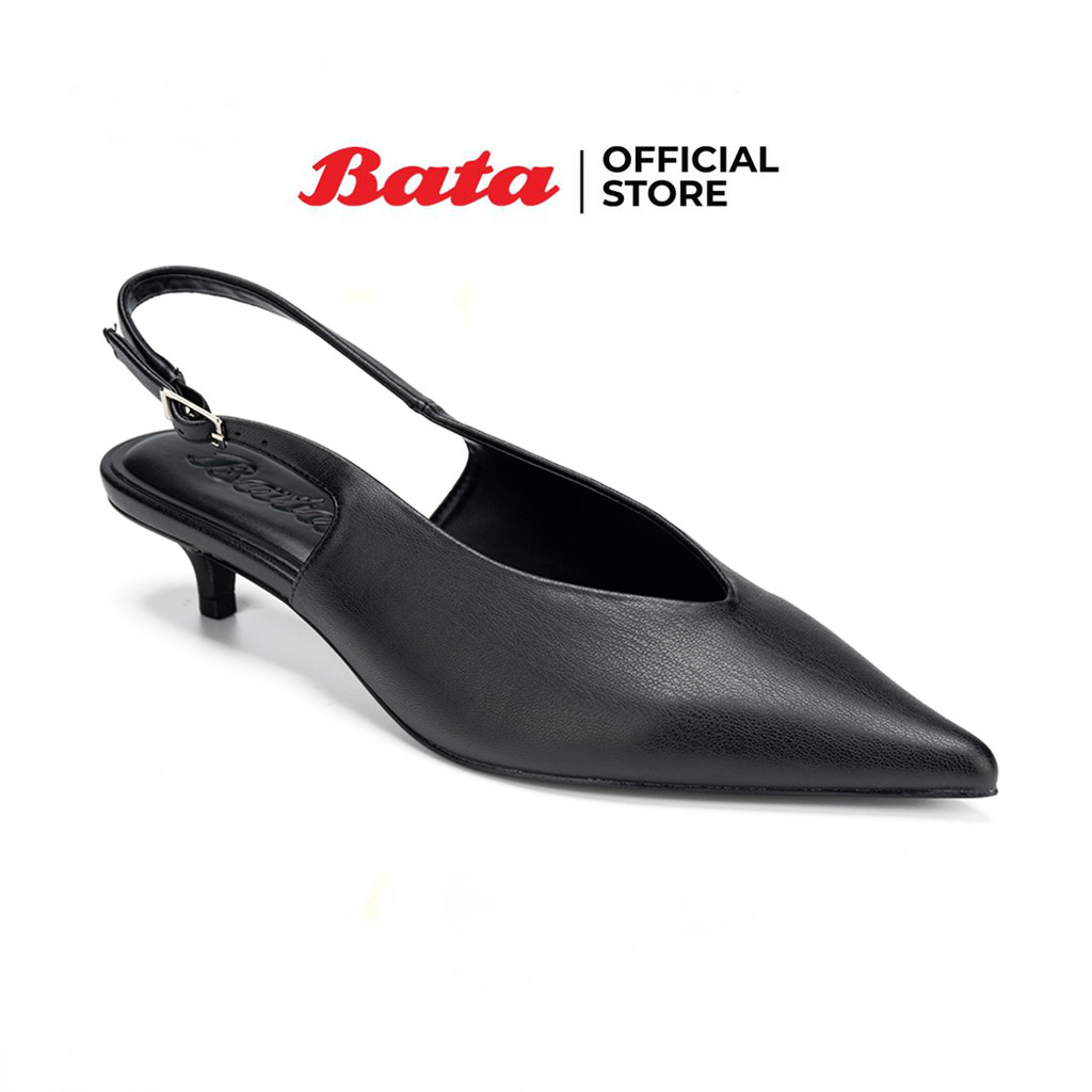 Bata บาจา รองเท้าส้นสูงรัดส้น สูง 1 นิ้ว หัวแหลม สำหรับผู้หญิง รุ่น TOKYO สีน้ำตาล 6313319 สีดำ 6316319
