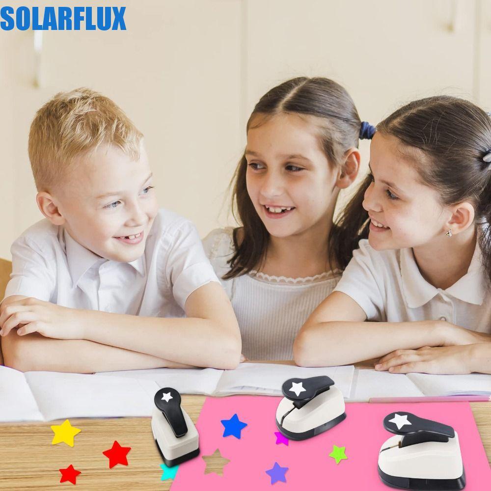 SOLARFLUX Scrapbooking Punches Maker, Arts Craft DIY Craft Hole Puncher, สีหัวใจ Punch Handmade Craf