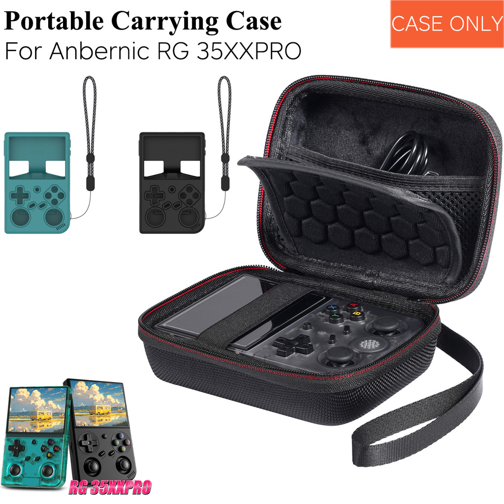 สําหรับ Anbernic RG 35XX Pro เกมคอนโซลกระเป๋าถือกระเป๋าเดินทาง, เคสซิลิโคน/เปลือกแข็งแบบพกพากระเป๋าส