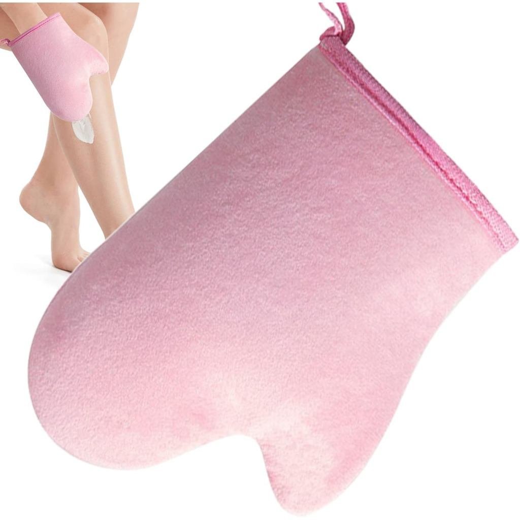 2pcs Tanning Mitt, Velvet Tanning Glove, Reusable Fake Tan Mitt, Washable Self-Tan Lotion Applicator