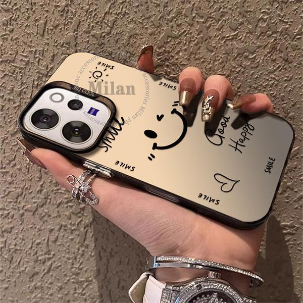 เคส Vivo V70 V60 เคส Vivo V60 Lite ลายหน้ายิ้มสุดน่ารัก เคสป้องกันรอยนิ้วมือและกันกระแทก