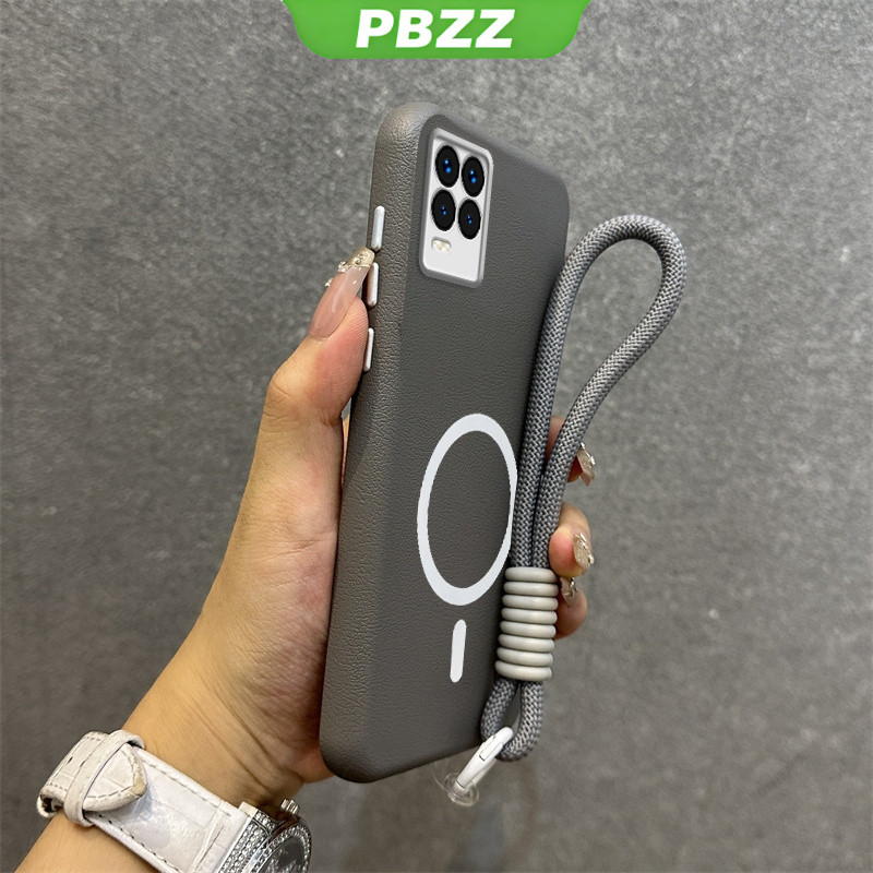 PBZZ เคสสําหรับRealme 8 pro Realme 8 4g Realme 8 5g 8iเคสโทรศัพท์Softcaseซิลิโคนกันกระแทกฝาครอบการออกแบบใหม่ความงามไร้สายแม่เหล็กสิ่งที่แนบมากับเชือกเส้นเล็กSPDBS01