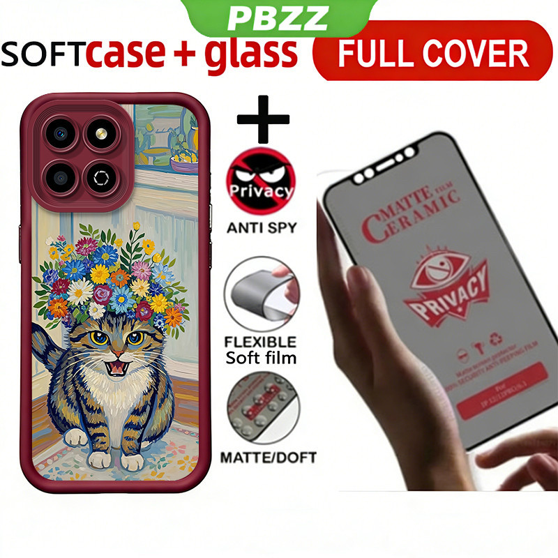 PBZZ PBZZ เซรามิคความเป็นส่วนตัวทนกระจกนิรภัยสําหรับ honor X8C X6C X8B X8A 5G X6B X6A X6 X6S X7 x7a 