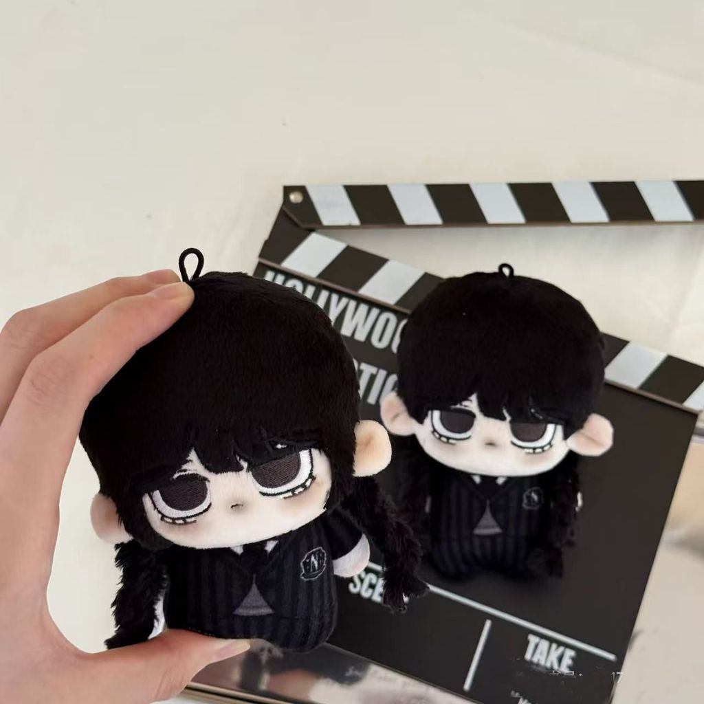 Wednesday Addams 10cm Cotton Doll Plush Charm พวงกุญแจ