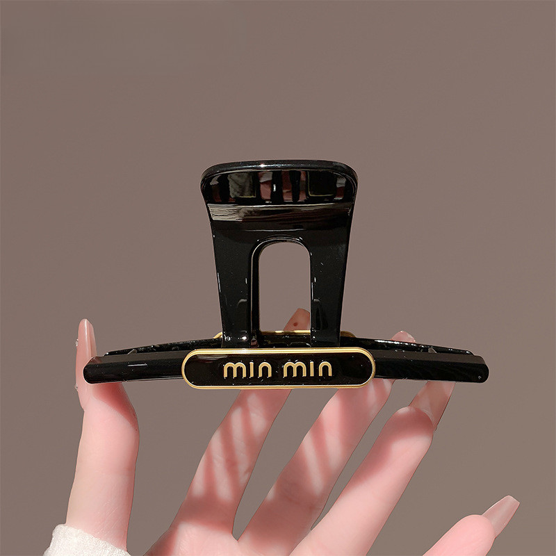 Classy Style High-End Simple Letter Grab Clip Back Head Full Plate Hair Clip ยอดนิยม Headdress