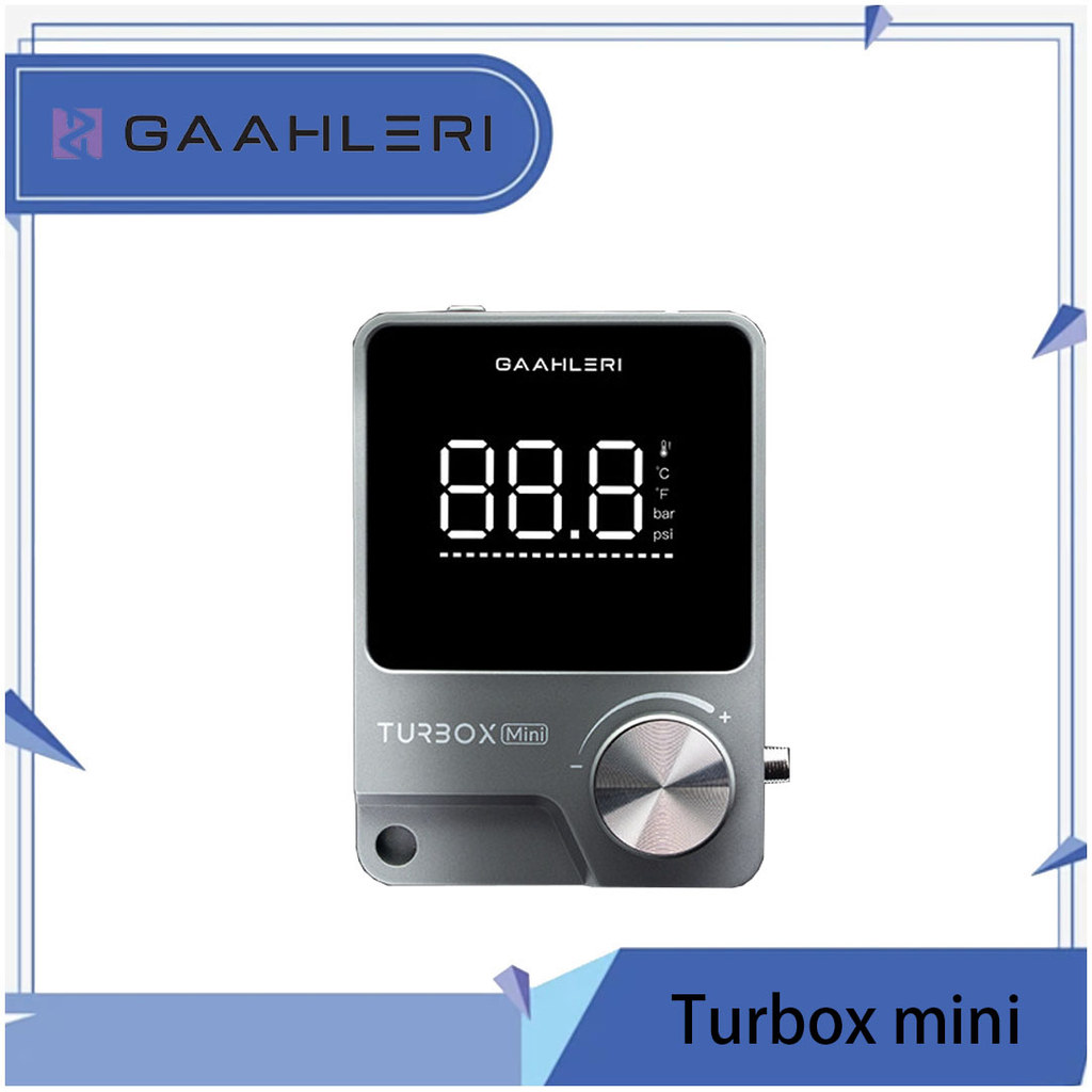 Gaahleri Turbox Mini ปั๊มลมแบบพกพาสเปรย์ปากกาเครื่องอัดอากาศเงียบ 18 สปีดปรับจอแสดงผลดิจิตอล