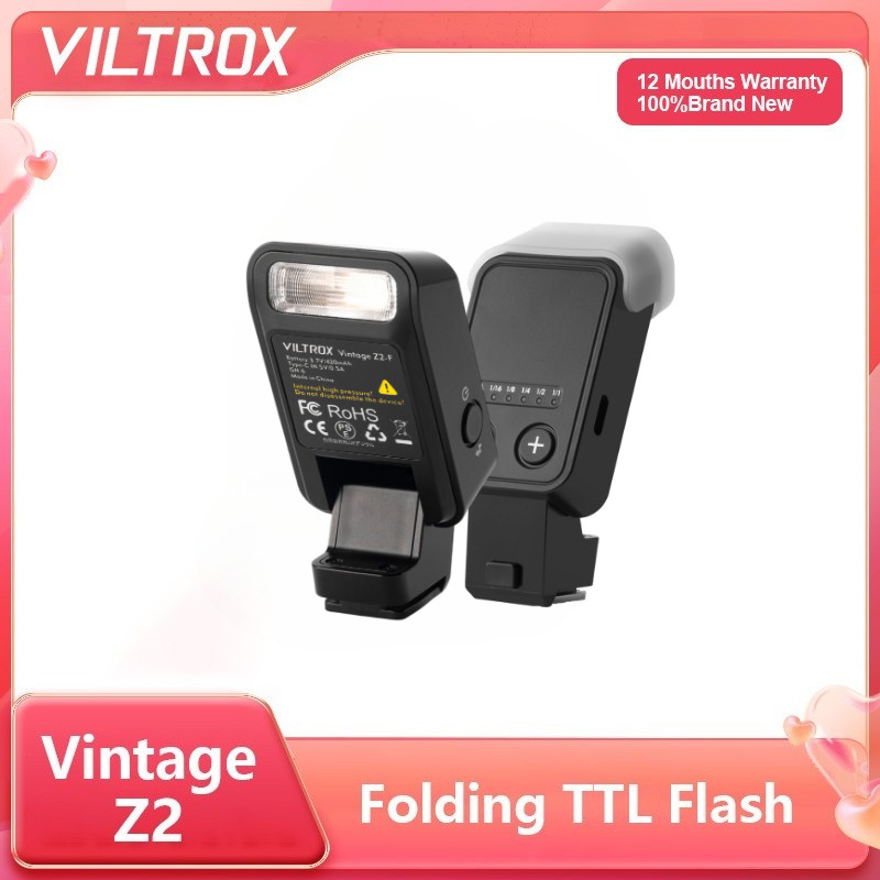 Viltrox Vintage Z2 กล้องพับ MINI TTL แฟลชไดรฟ์อัตโนมัติแบบพกพา Spark Lite อาหารเสริม Speedlight FlashLight