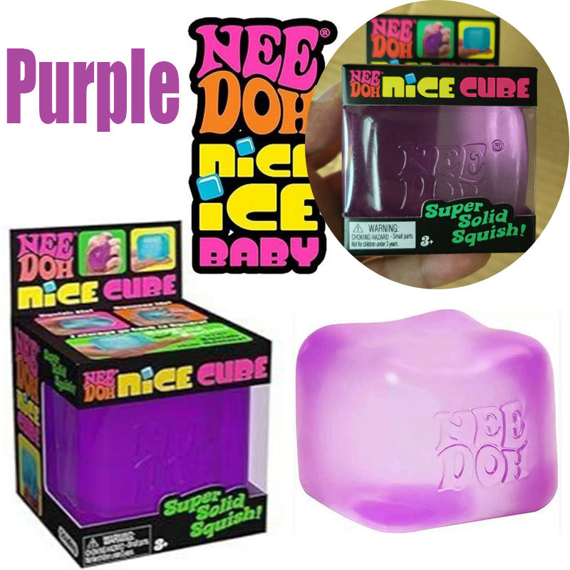 NeeDoh Nice Cube Sensory Squeeze ของเล่นความเครียดบรรเทา Fidget ของเล่นนุ่มบีบยืด Ball ผ่อนคลาย Sensory