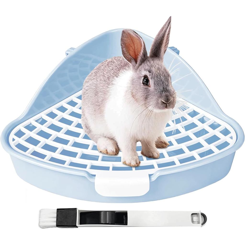 กระต่ายกล่องกระต่ายกระต่ายมุมห้องน้ํากล่องสําหรับหนูแฮมสเตอร์ Ferret Rat Cage Pan 3.9 x 7.5 x 7.5 สํ