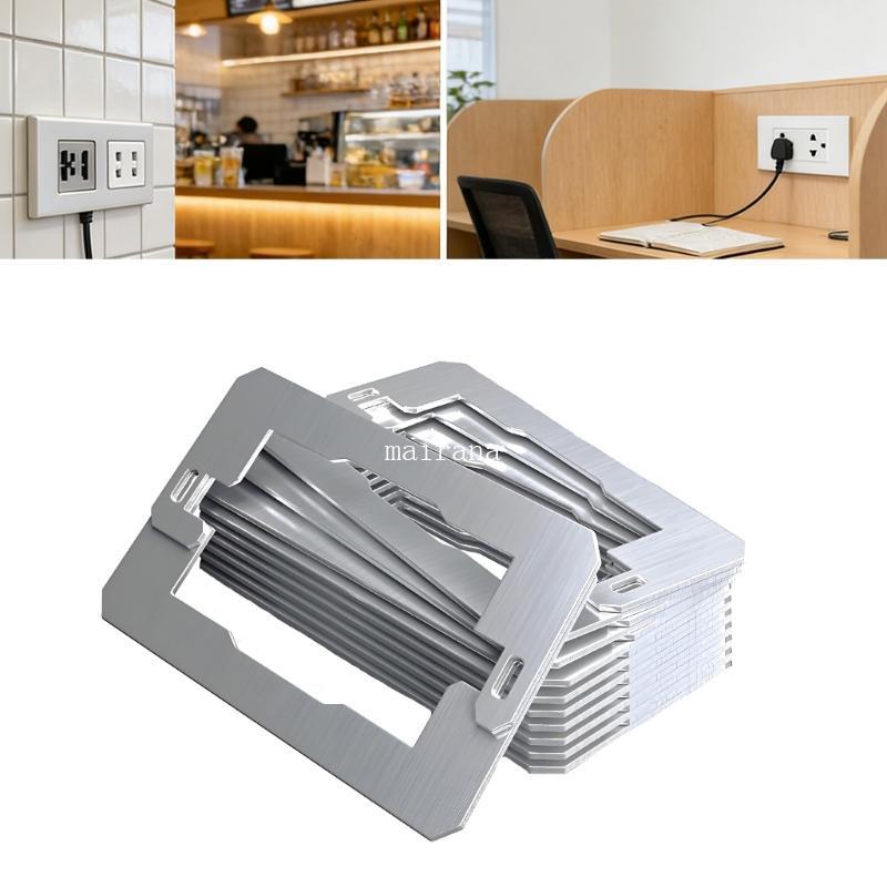 MT 10 ชิ้น Double Layer Wall แผง Shims สแตนเลส Outlet Leveling แผ่น