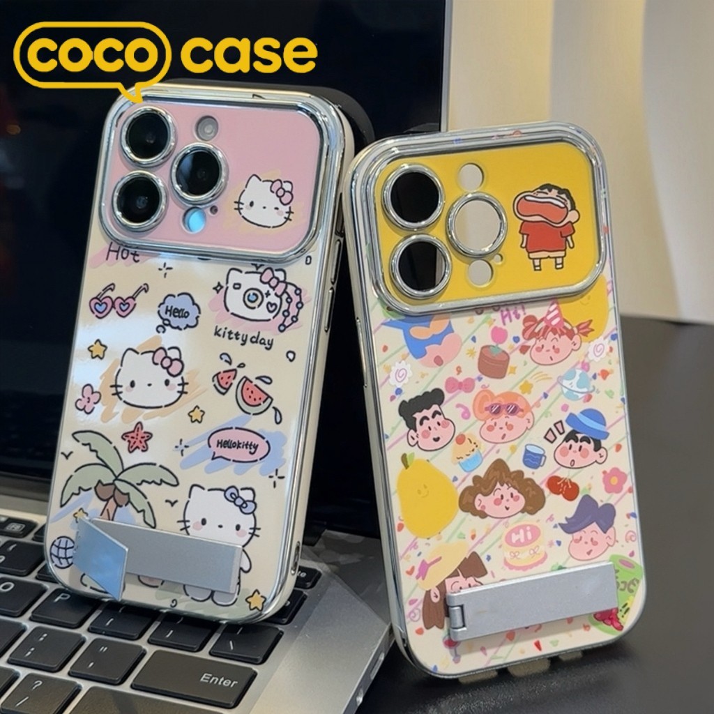 เคสไอโฟน เคส iPhone 17 16 Pro Max 15/14 Pro Max/13 Pro/12/XS MAX ลายกราฟฟิตี+ที่ยึด สุดคูล กันกระแทก+หน้าต่างใสใหญ่