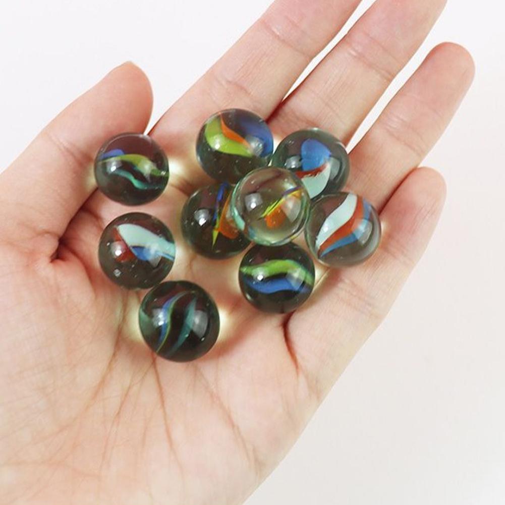 แก้วหินอ่อน Nostalgic ของเล่นลูกปัดแก้วหมากฮอสเกม House Pk ของเล่นหลวม Glass Ball เด็ก R0w5