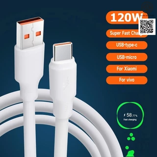 สายชาร์จและถ่ายโอนข้อมูล Type-C / Micro USB แบบชาร์จเร็ว (120W) สำหรับโทรศัพท์มือถือ
