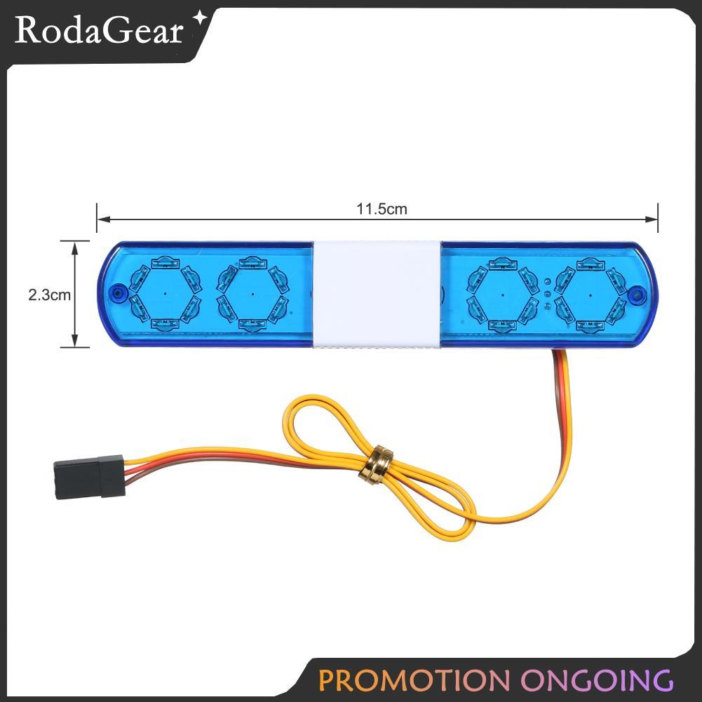 RodaGear ไฟ LED ตำรวจเปลี่ยนหลอดไฟรถ RC สำหรับ WPL D12 Drift Off-road