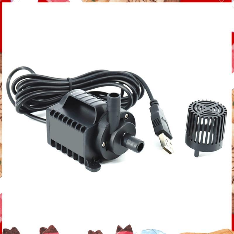 5V Submersible ปั๊มน้ํา 0-600L/H ปั๊มน้ําพุขนาดเล็ก 8 ระดับปรับ 0-7.2ft ยก USB ชาร์จสําหรับสระว่ายน้