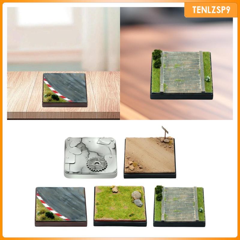 [tenlzsp9] 1/64 Scale Display Base โมเดลDiecast ขาตั้งจอแสดงผล Diorama Base Miniature Scene Base