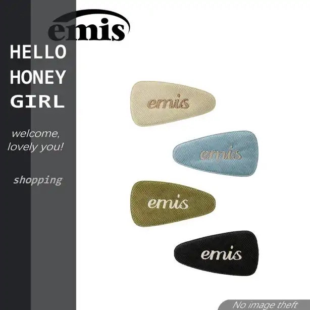【Hello Honey Girl】Emis เครื่องประดับผม วัสดุผ้าลูกฟูก สไตล์ Emis แฟชั่นหวาน สไตล์ดาราอินเทอร์เน็ต ตัวอักษรบ้านแบรนด์ กิ๊บติดผม ที่คาดผม ผ้าฝ้ายคุณภาพดี ไม่ฝัง ญี่ปุ่นและเกาหลี