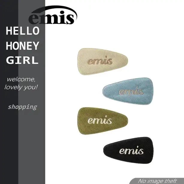 【Hello Honey Girl】Emis เครื่องประดับผม วัสดุผ้าลูกฟูก สไตล์ Emis แฟชั่นหวาน สไตล์ดาราอินเทอร์เน็ต ตัวอักษรบ้านแบรนด์ กิ๊บติดผม ที่คาดผม ผ้าฝ้ายคุณภาพดี ไม่ฝัง ญี่ปุ่นและเกาหลี