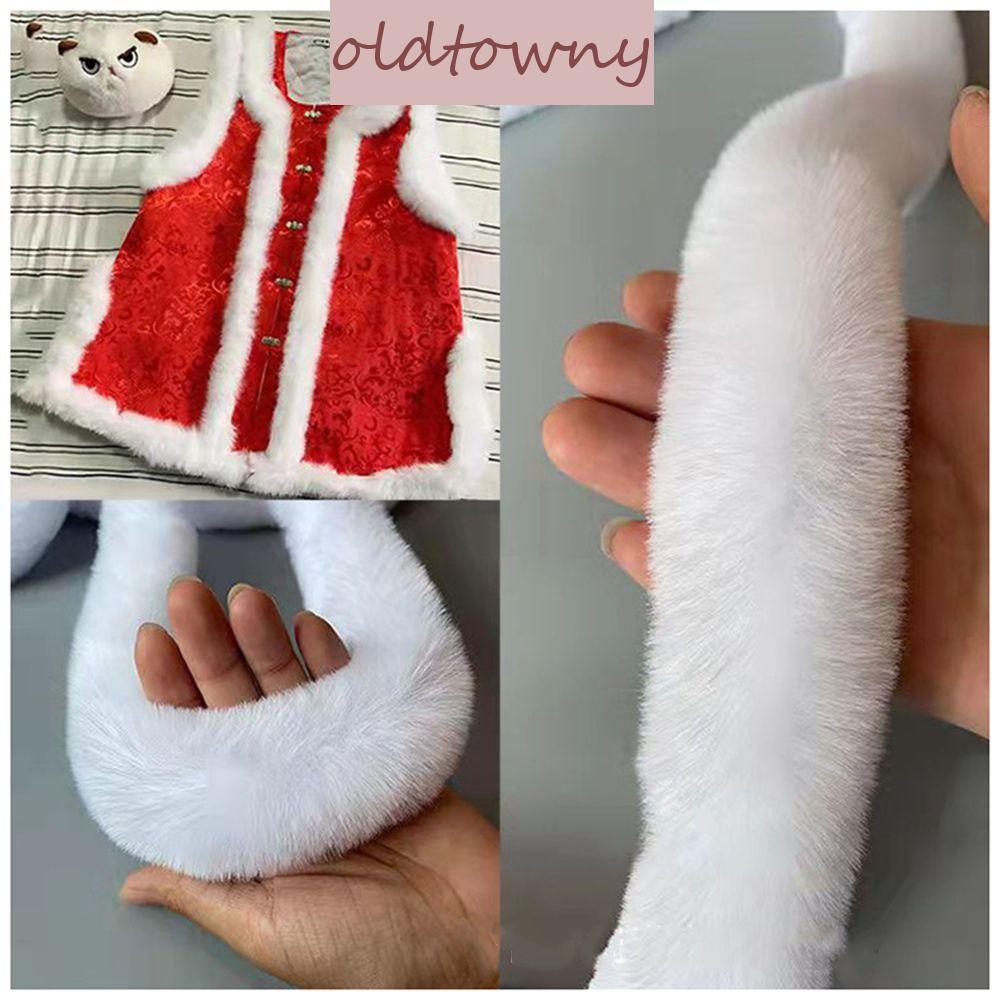 OLDTOWNY Furry Ribbon DIY Craft Furry Fluffy เย็บ Faux Rabbit Furry