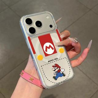 เคสโทรศัพท์ลายมาริโอ้ ใช้ได้กับ iPhone 17/16/15/14 Pro Max/13 Pro/12/11, X/XR, 7/8 Plus เคสโทรศัพท์แม่เหล็กคุณภาพสูง