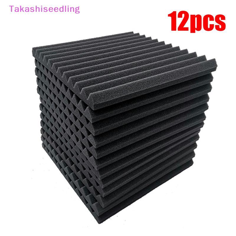 (Takashiseedling) 12 ชิ้น Soundproofing Foam Studio Acoustic Panels Absorption Treatment Panel ใหม่