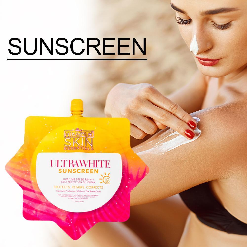 ครีมกันแดด SPF50+ 50ML ไวท์เทนนิ่งก ครีมกันแดดสําหรับทุกสภาพผิว Sun Protection