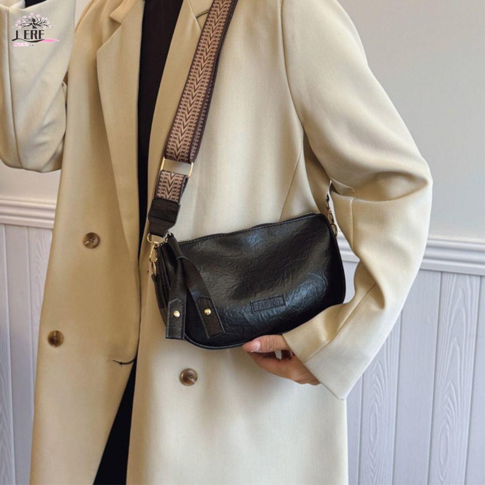 JEREMY1 Pillow Crossbody Bag, Large Capacity Pillow Bag PU Dumpling Bag, Elegant Solid Color Mommy B