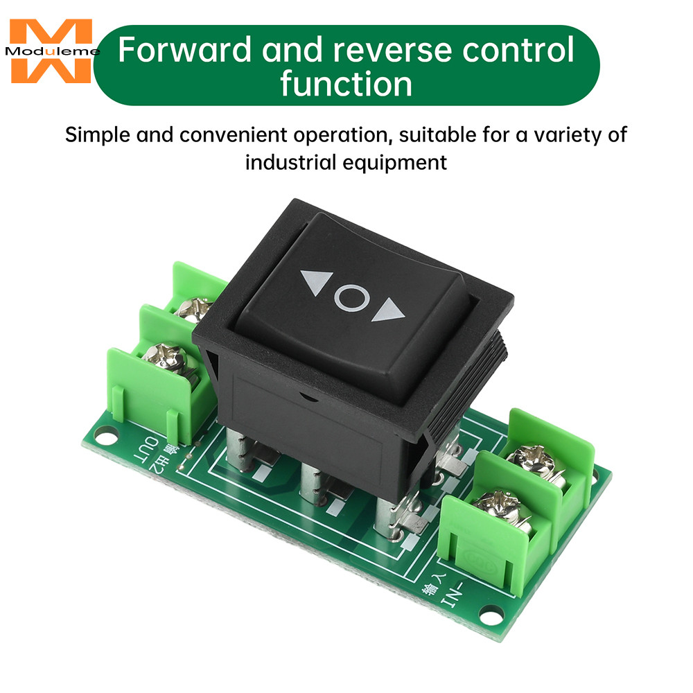 DC0-120V DC มอเตอร์ไปข้างหน้า/ย้อนกลับ/หยุดโมดูลสลับ 3 ขั้นตอนพร้อมเทอร์มินัล 5A 10A 20A