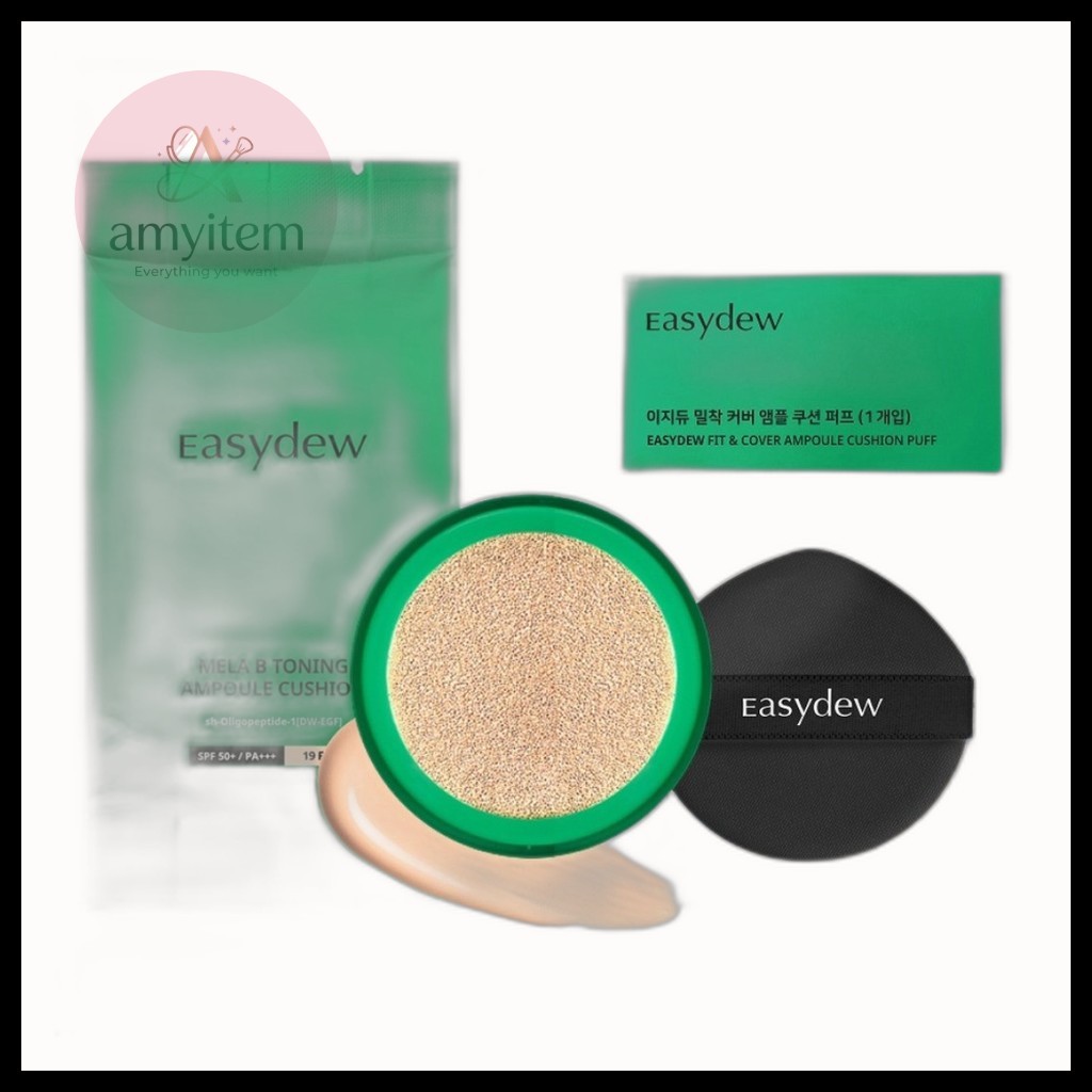 [easydew] Mela B Toning Ampoule Cushion Refill, 13g, 1pc / Korean Cushion Refill / สูตรบางเบา by ami