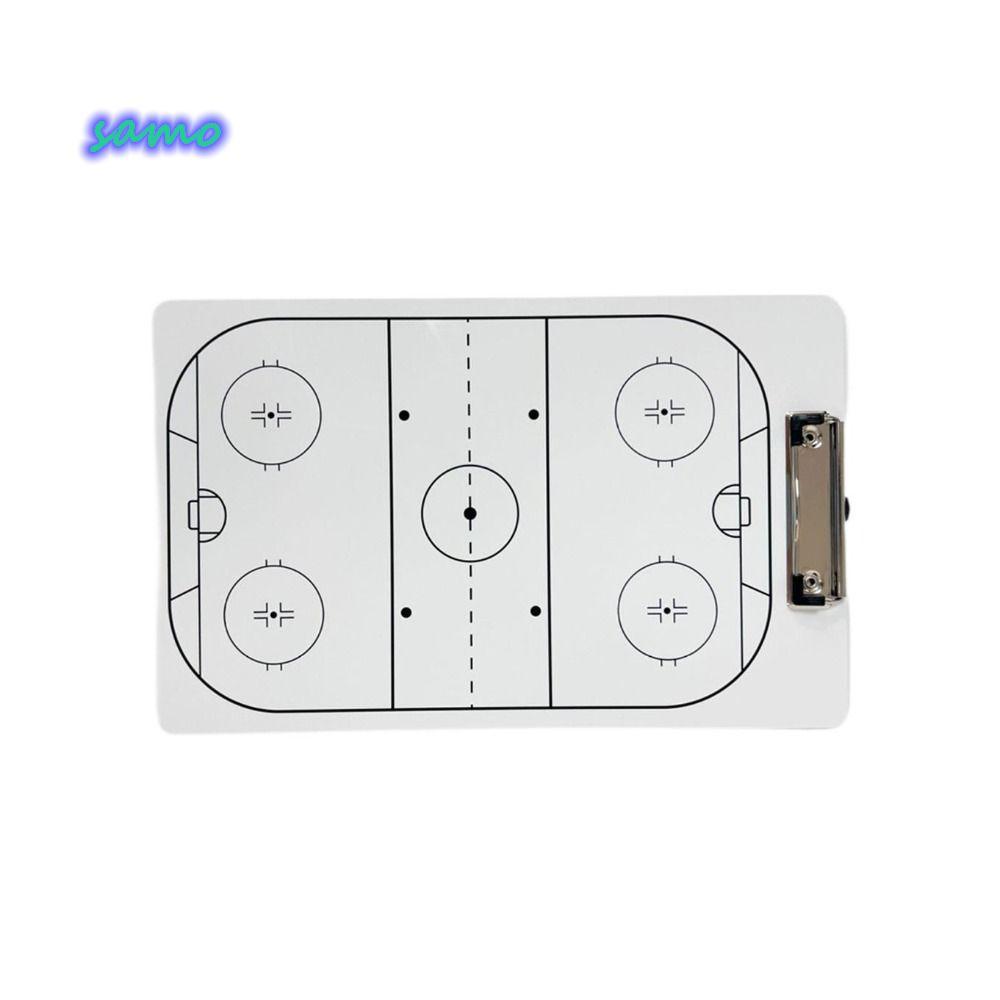 SAMO Ice Hockey Tactic Board พื้นผิวเรียบสองหน้า ทนทาน สามารถลบและทำความสะอาดได้ง่าย สำหรับโค้ชและกา