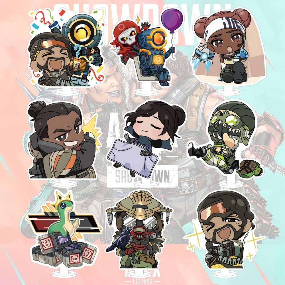 Standee Apex Legends เกมโมเดลตัวอักษรอะคริลิค Mad Maggie Loba Lifeline Crypto Wattson Mirage ตกแต่งต