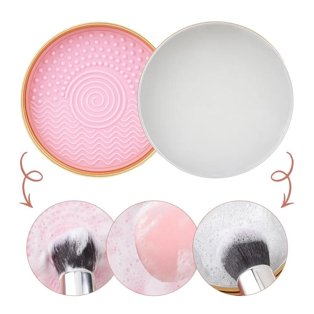 ทําความสะอาดแปรงแต่งหน้าแผ่นสบู่ Make Up แปรงซักผ้าทําความสะอาดเครื่องสําอางแปรงแต่งหน้าเครื่องมือ P