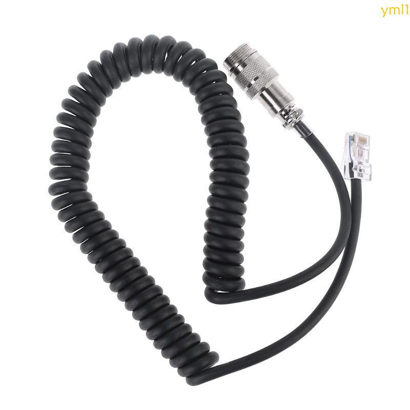Yml1 8 Pin to RJ-45 Modular ปลั๊กสายไมโครโฟนอะแดปเตอร์สําหรับ Yaesu ไมโครโฟน MD-200 MD-100 M-1 M-100