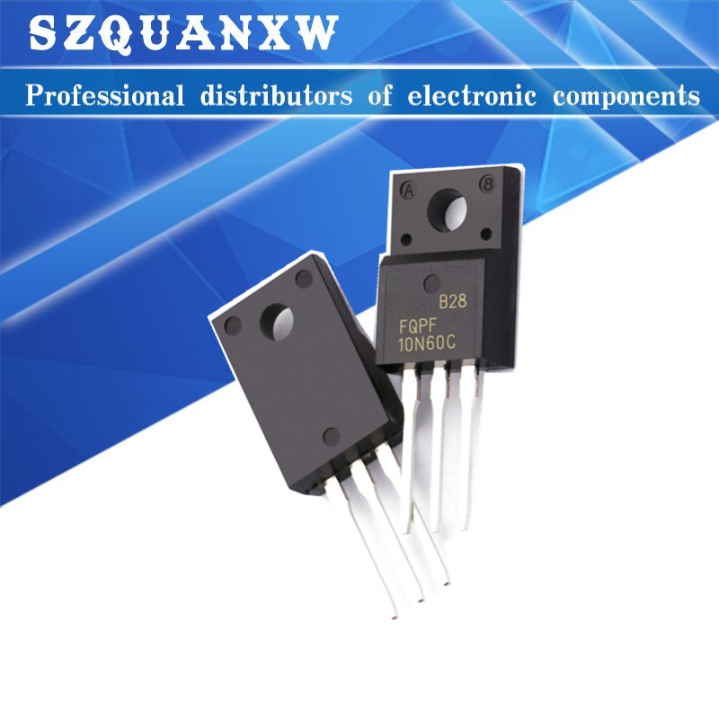 10PCS FQPF10N60C TO-220 10N60C 10N60 TO220 FQPF10N60 ใหม่ MOS FET ทรานซิสเตอร์