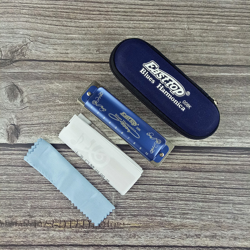 Oriental Ding T008K Ten-Hole Blues Bruce Harmonica 10 หลุมเริ่มต้นฝึก/ลูกปัด 3.29