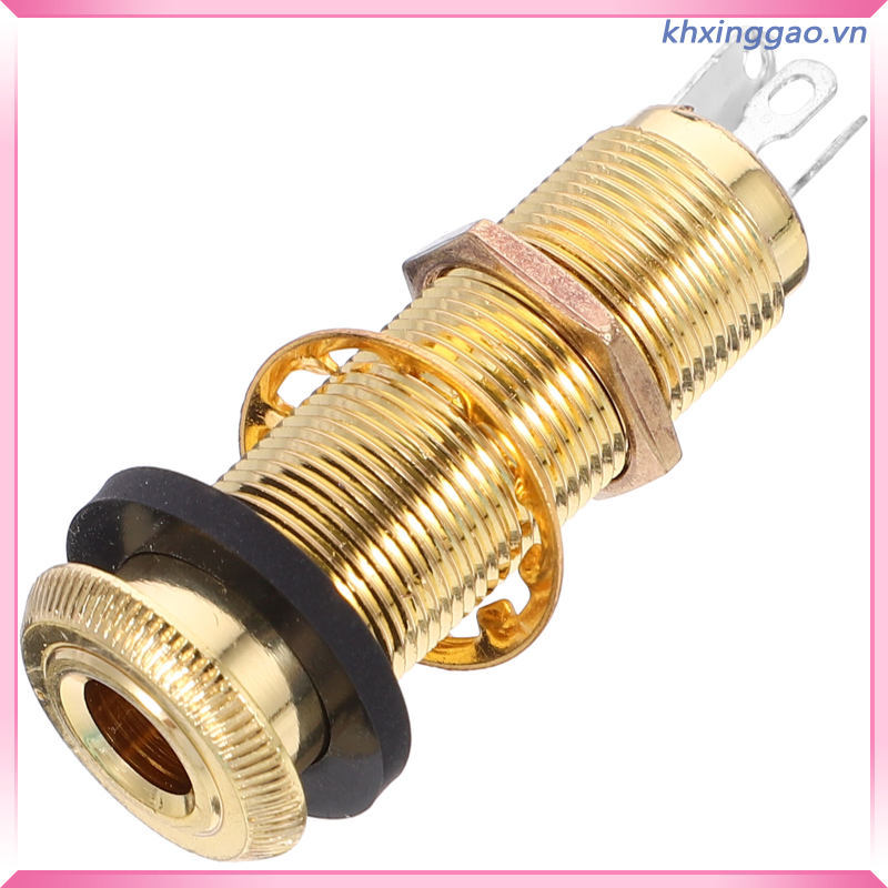 Golden Flush Mount Output Jack ซ็อกเก็ตโลหะสําหรับกีตาร์ไฟฟ้าและเบส