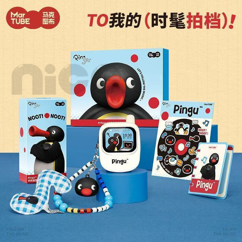 รับประกันของแท้ ของแท้ Mark Texture ผ้า Pingu Penguin หูฟัง Creative หน้าจอหูฟัง Multifunctional Pen