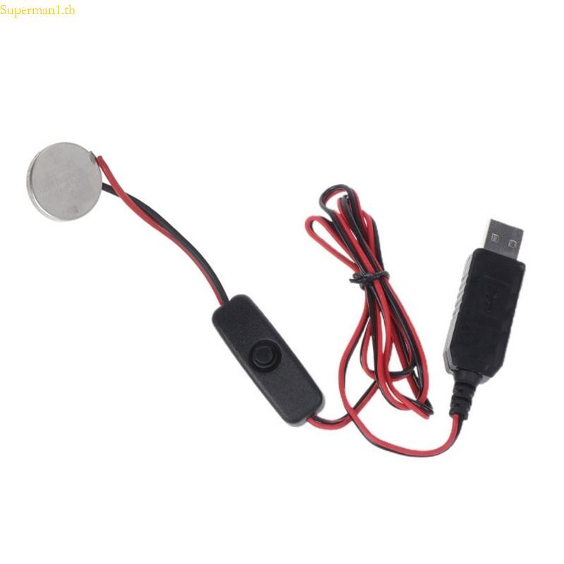 ที่ดีที่สุด 3 28ft USB 5V2A อินพุตสายชาร์จสําหรับ CR2032 3V เอาต์พุตขับเคลื่อนอุปกรณ์