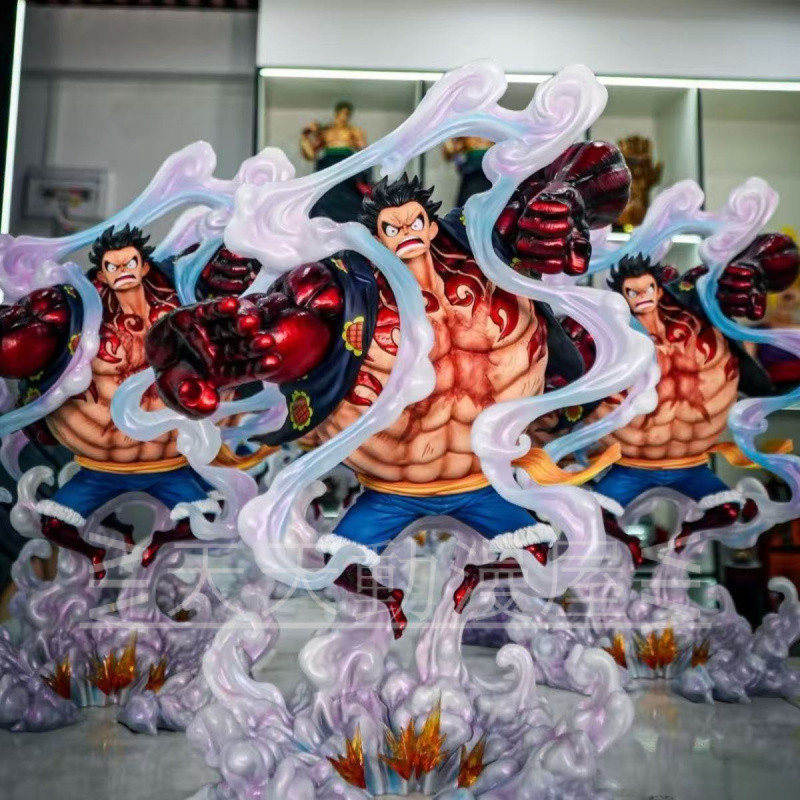 จัดส่งฟรี One Piece รุ่น JT โรงงานรูปปั้น Brother Fantasy Four-speed Luffy Bouncer สี่ความเร็วลูฟี่ตุ๊กตาตกแต่งกล่องของขวัญชนิดบรรจุกล่อง