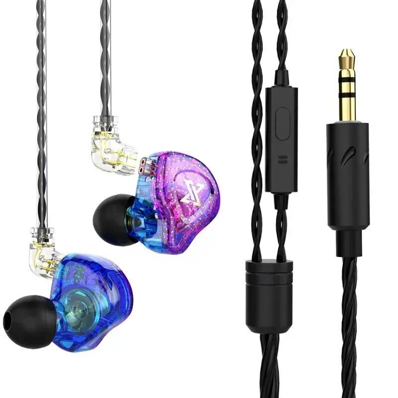 QKZ AK6 Max สายเคเบิลที่ถอดออกได้ 3.5 มม.หูฟังแบบไดนามิกหู Hook ชุดหูฟังหูฟังชนิดใส่ในหูพร้อมไมโครโฟ